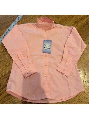 TUFF RIDER KIDS PINK LONG SLEEVE EQUESTRIAN SHIRT SIZE 6